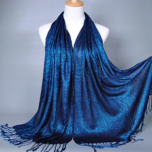 Hot selling new luxury design spanish silk shawls scarves fashion muslim fancy glitter hijabs