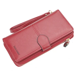 2019 Custom fashion large capacity ladies zipper wallets luxury brand multi-functional embossed pu leather wallet for women