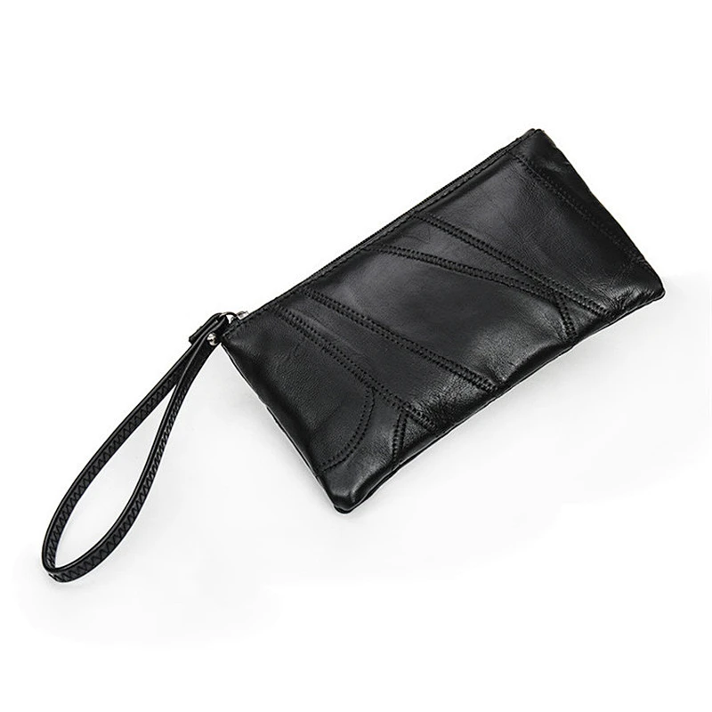 Custom high quality fashion long wallets genuine leather women card wallet