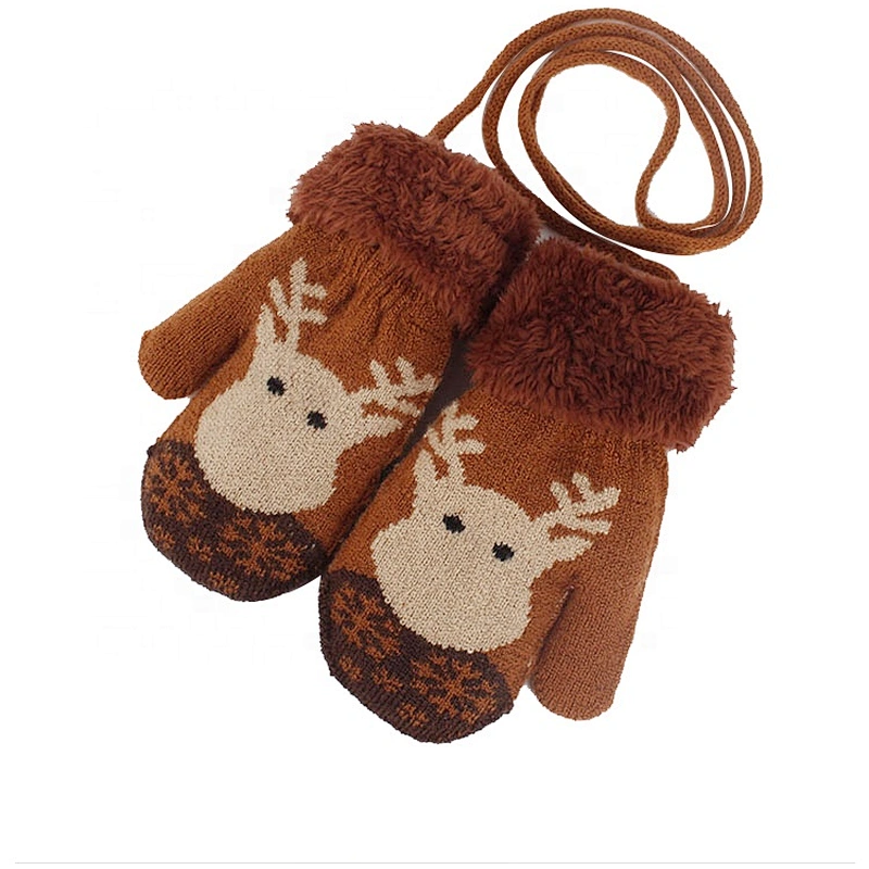 Best Selling Christmas Gift Children Winter Warm Knit Gloves