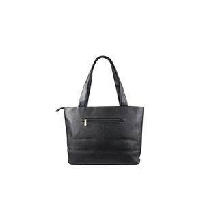 High Quality PU Leather Black Tote Bags Ladies Shopping Handbag
