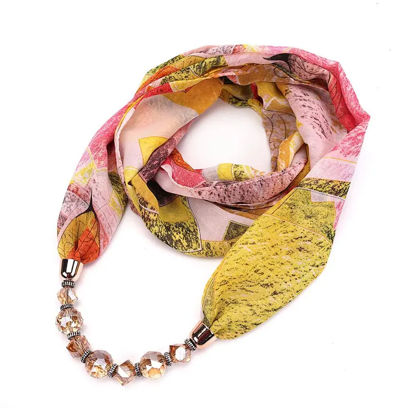 Fashion Necklace Sunscreen Women's Chiffon Necklace wholesale pendant scarf with beads