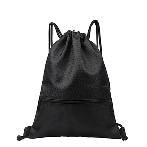 Custom promotion 2019 gym drawstring bag nylon drawstring backpack bag