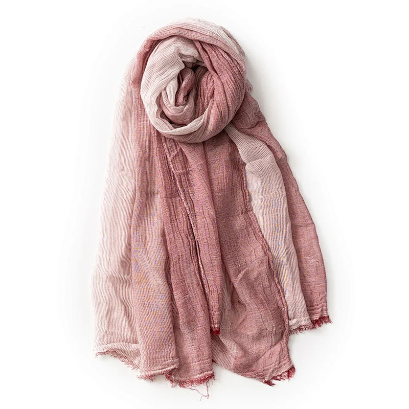 2020 New Fashion Gradient Wholesale Customized cotton modal hijab scarf