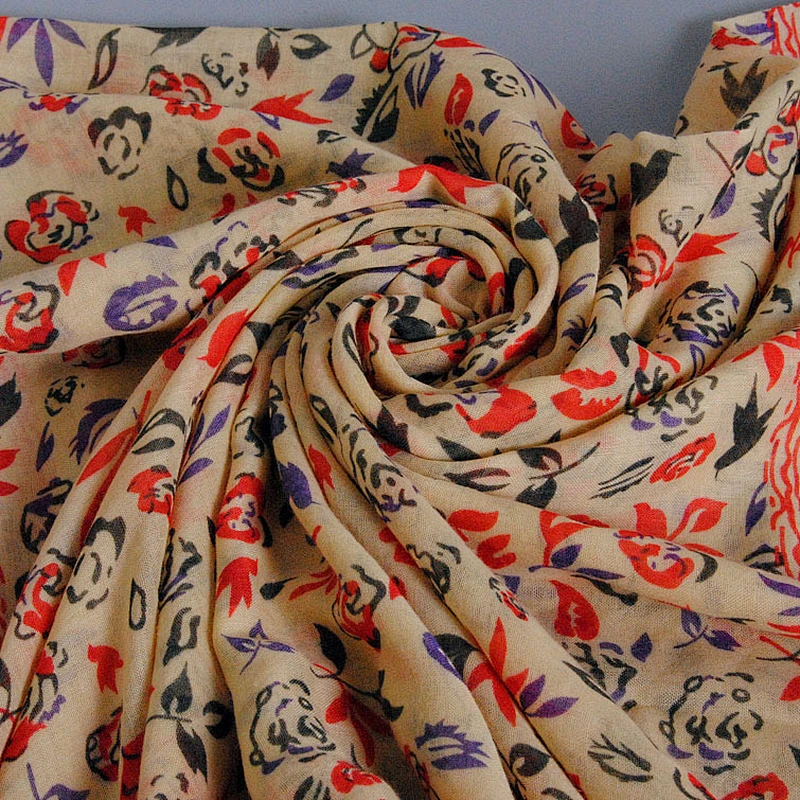 180 * 100cm fringe ethnic style shawl summer thin section tribal floral print scarf women