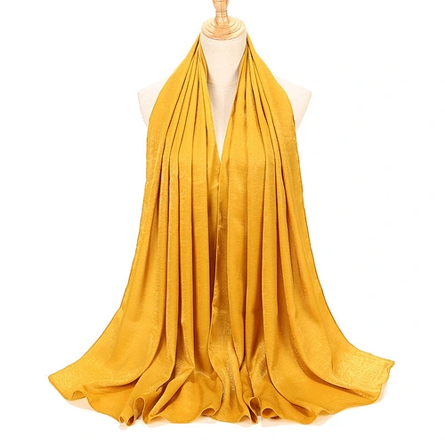 hot sale fashion solid color large size shawl plain  silk hijab scarf