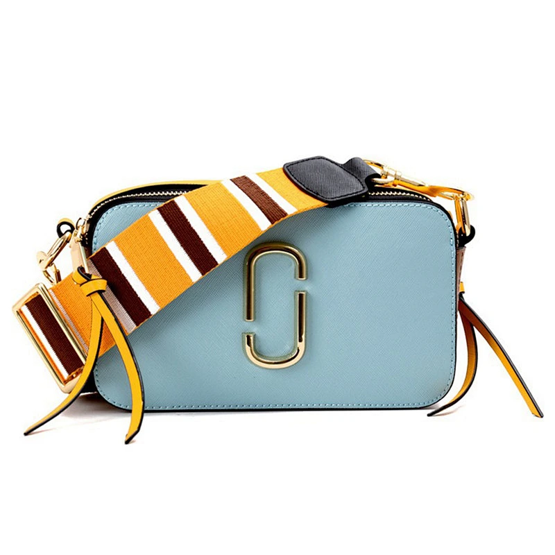 New Fashion PU Leather Wide Strap Women Shoulder Bag Camera Crossbody Handbags