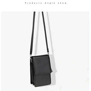 Ladies pu large capacity shoulder Multifunction tassel crossbody wallet phone  bag