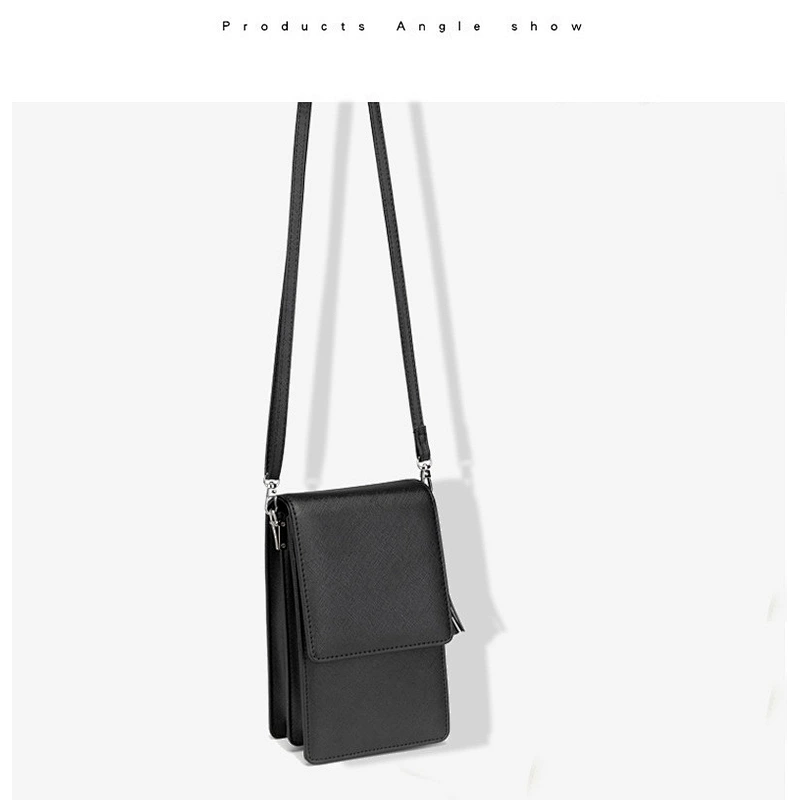 Ladies pu large capacity shoulder Multifunction tassel crossbody wallet phone  bag