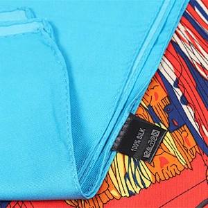 Stylish and elegant Women's Twill Satin Collar Neck Ethiopian Satin Silk Square Scarf