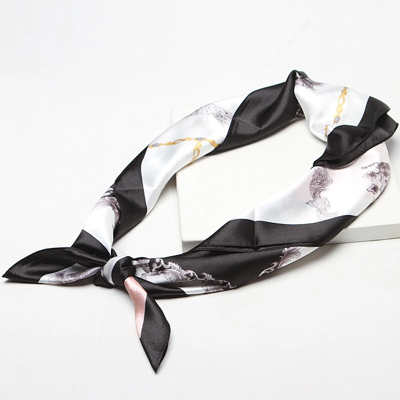 Factory wholesale simulation silk woman square gift elegant lady scarf silk scarf 90cm