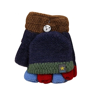 Latest product cute children winter warm-keeper fingerless knitted glove