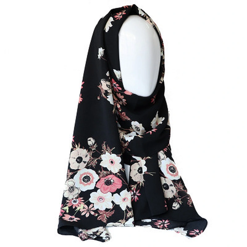 Manufacturers wholesale muslim printing chiffon shawl women chiffon printed scarf hijab
