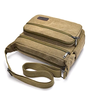 Hot Sell Classic Travel Canvas Crossbody Bag Mens Single Shoulder Messenger Bags