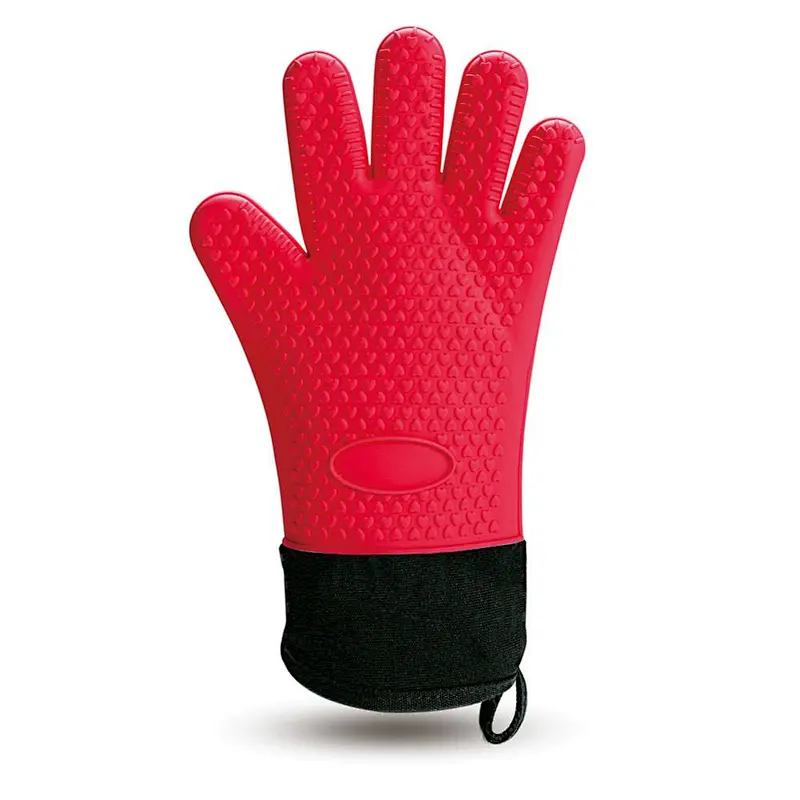 Silicone Gloves Heat Resistant Double Oven Mitts for Kitchen Cooking BBQ Baking