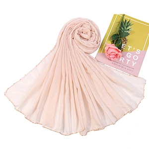 Fashion wild metal chain covered ladies sunscreen shawl tr cotton women tie dye scarf