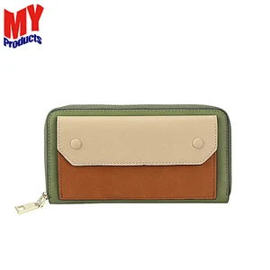 New High Zipper Quality Genuine Leather Women Cell Phone Wallet