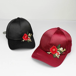 spring summer day Korean ladies outdoor travel trucker hats fashionable flower powder baseball caps