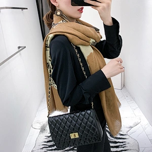 2020 new female thin section fashion long section leopard scarf silk cotton shawl scarf