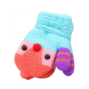 Cute Cartoon Children Knitted Gloves Baby Winter Warm Mittens Gloves