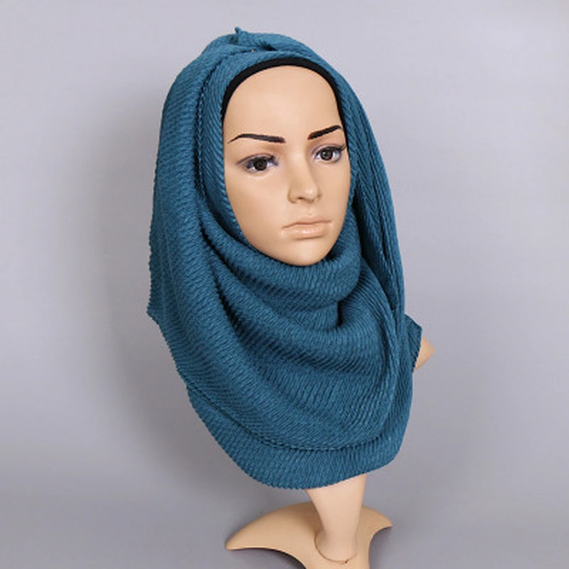 Multicolor optional wholesale corrugated islamic cotton crinkle scarf shawl hijabs