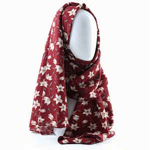 Manufacturers wholesale muslim printing chiffon shawl women chiffon printed scarf hijab