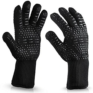 Custom Barbeque Oven Mitts Anti Cutting Resistant Safety Extreme Heat Resistant Grill BBQ Gloves For Kitchen Cooking