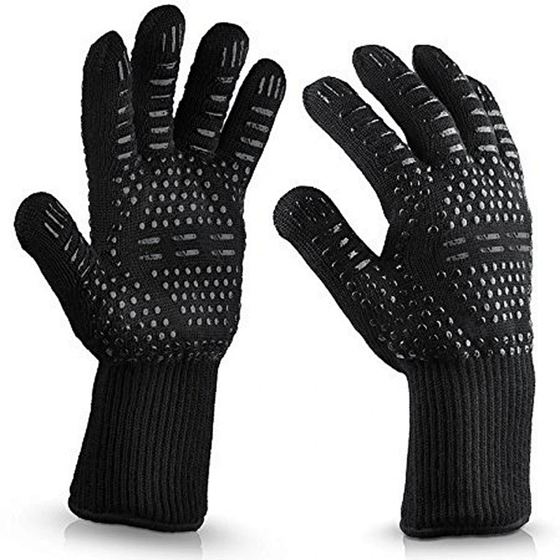 Custom Barbeque Oven Mitts Anti Cutting Resistant Safety Extreme Heat Resistant Grill BBQ Gloves For Kitchen Cooking