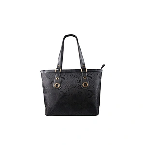 Cheap Plain PU Leather Women Tote Bags Black Ladies Handbags