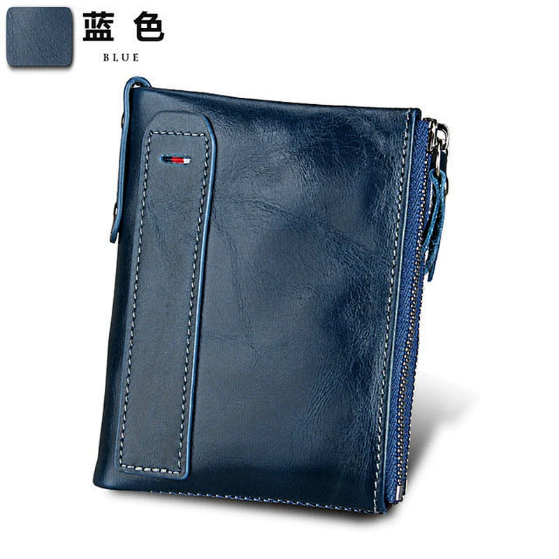 Unique Quality Mens Business Genuine Leather Cork  Mens vintage Leather Wallet