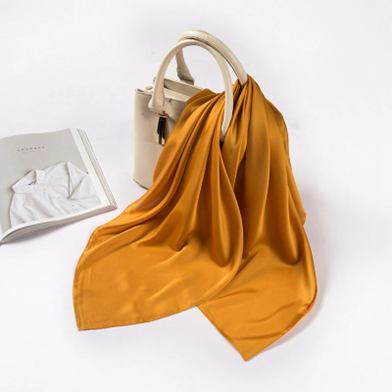 New spring female retro 70x70 square sunscreenscarf soft lady scarf silk scarf solid color