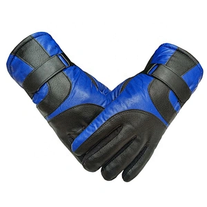 Winter Warm Full Finger Skidproof Gloves PU Leather Touch Screen Wind-stopper Gloves