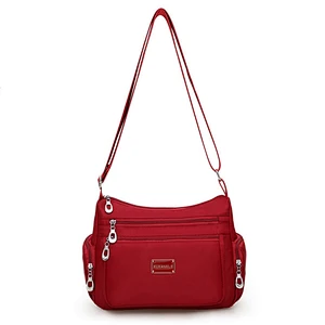 Wholesale China custom waterproof purple nylon women shoulder bag for ladies