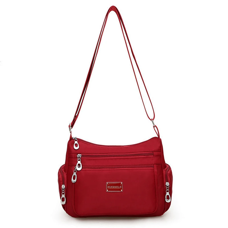 Wholesale China custom waterproof purple nylon women shoulder bag for ladies
