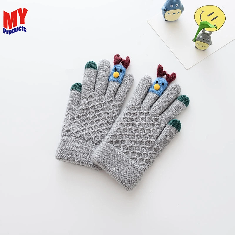 Cute children cotton colorful gloves high quality thick mittens gloves for kids