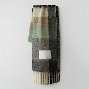 240Cmx37Cm Imitation Cashmere Scarf Long Shawl Scarf Women Rainbow Checked Scarf