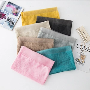 Factory wholesale tie dye stitching solid color female sun shawl scarf custom printed large silk tie dye scarves