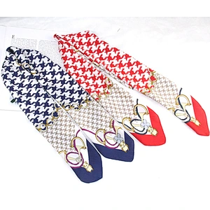 70cm houndstooth female decorative professional neck printing plain small square scarf
