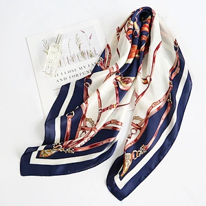 Spring 2020 new style fashion printing ladies printed small  square scarf women