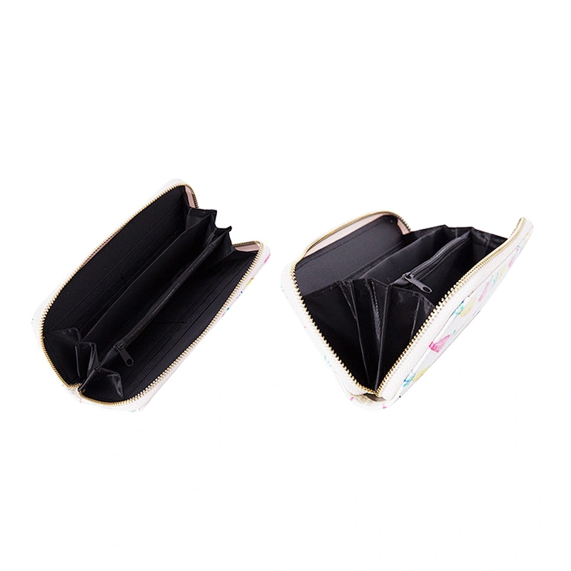 New fashion laser long clutch wallets women sequins pu leather handheld clutch wallet