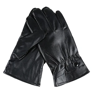 Leather driver glove / hand safety gloves / full finger leather glove