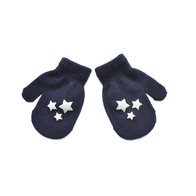 Hot Sale Acrylic Children Knitted Gloves Winter Warm Gloves Kids Full Finger Mitten