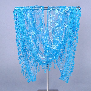 Lace hollow solid color triangle scarf breathable ladies neck scarf triangular scarf women
