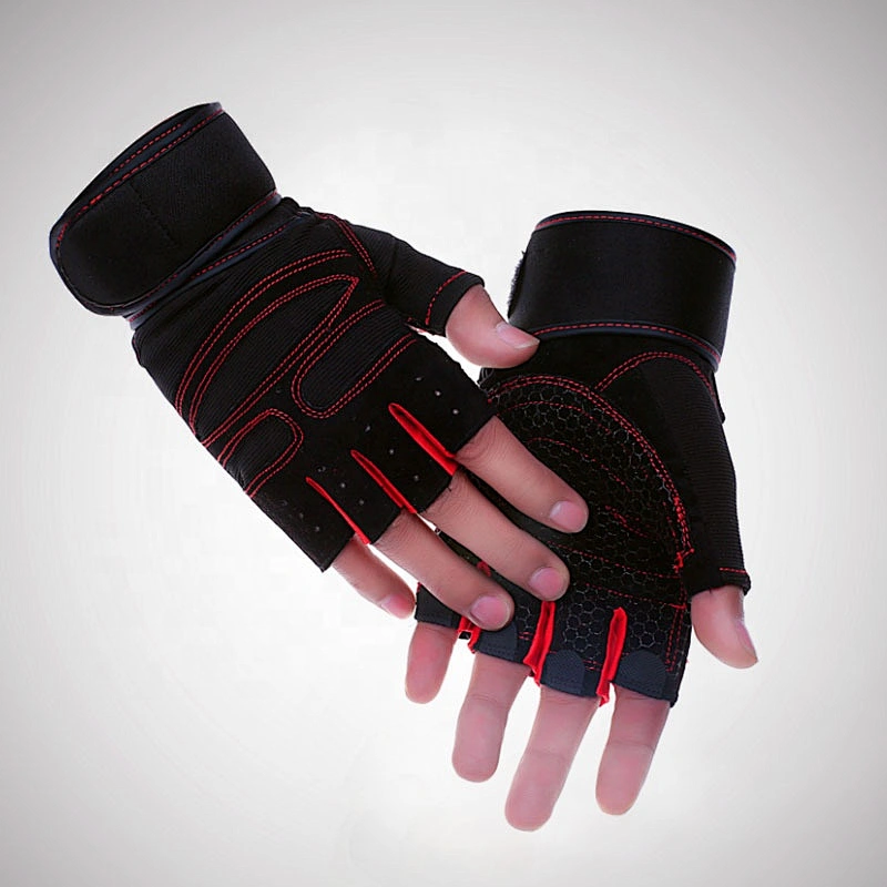 Sport Gloves Non Slip Gym Fingerless Gloves  Motorcycle Sport Safety Protective Gloves