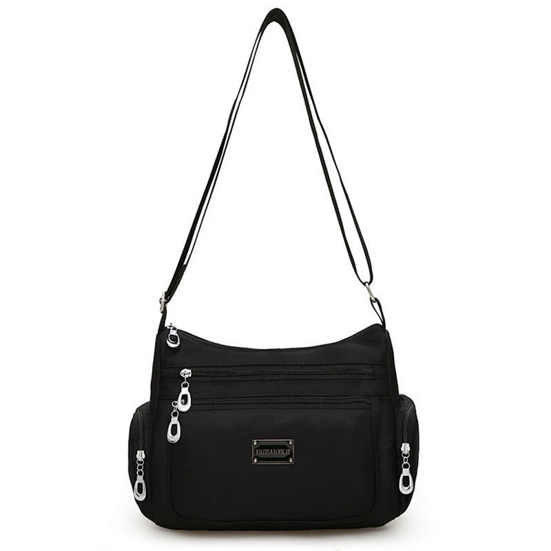Wholesale China custom waterproof purple nylon women shoulder bag for ladies