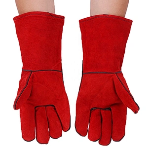 Leather Industrial Welding Working Protective Safety Gloves  Wear-resisting Thickened Gloves