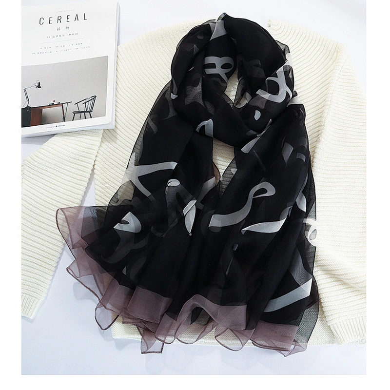 2020 printed excellent soft yarn summer female sunscreen oversized shawl yarn dyed scarves   scarf