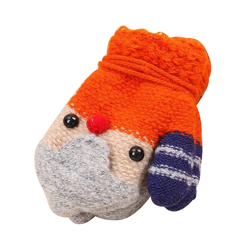 Cute Cartoon Children Knitted Gloves Baby Winter Warm Mittens Gloves