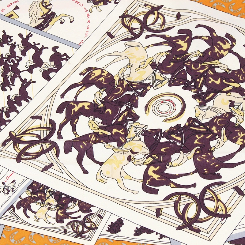 Manufacturer 130cm printed large square travel scarf manufacturer twill women long silk square scarf