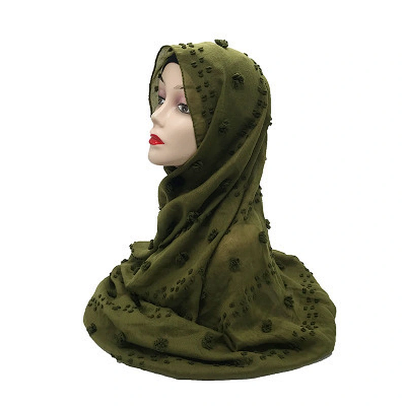 Ladies scarf fashion jacquard artificial cotton solid colour cotton plain scarf shawls with tassel